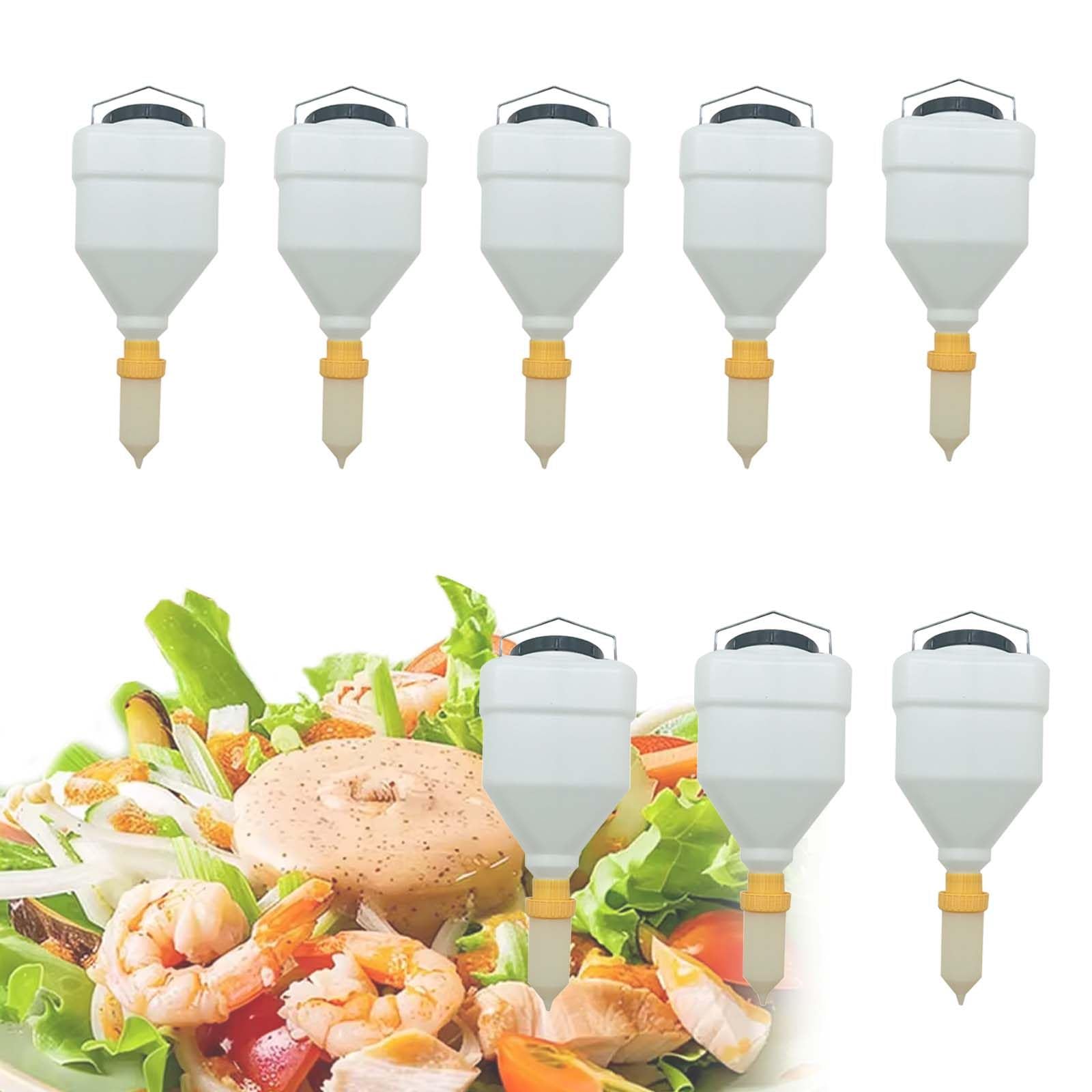Dispensador de salsa recargable con diseño a prueba de fugas y soporte giratorio de 360° para aderezos y condimentos