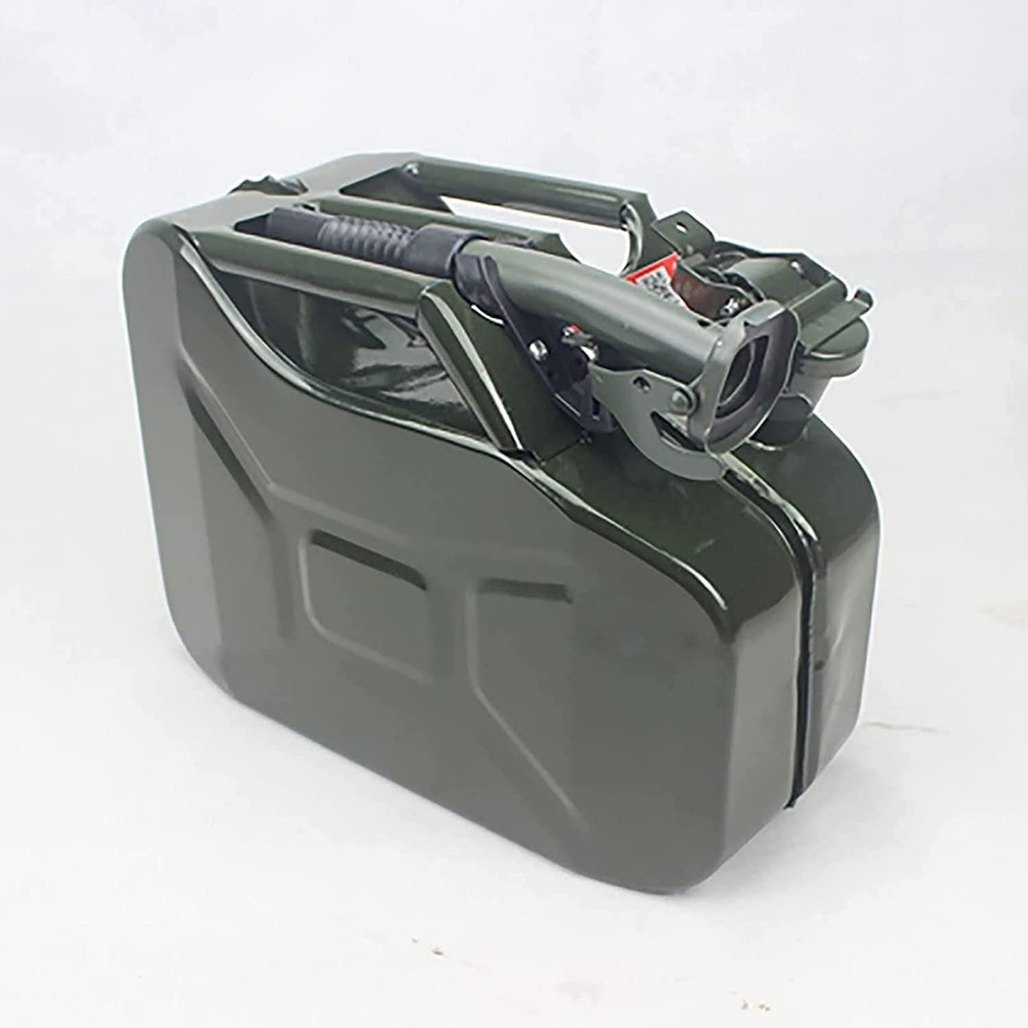 Bidón de gasolina de Metálico Recipientes gasoli Boquilla de vertido de bidón de coche con boquilla Flexible for tanque de combustible de 10L 20L, vertedor de lata de combustible de furgoneta de coche