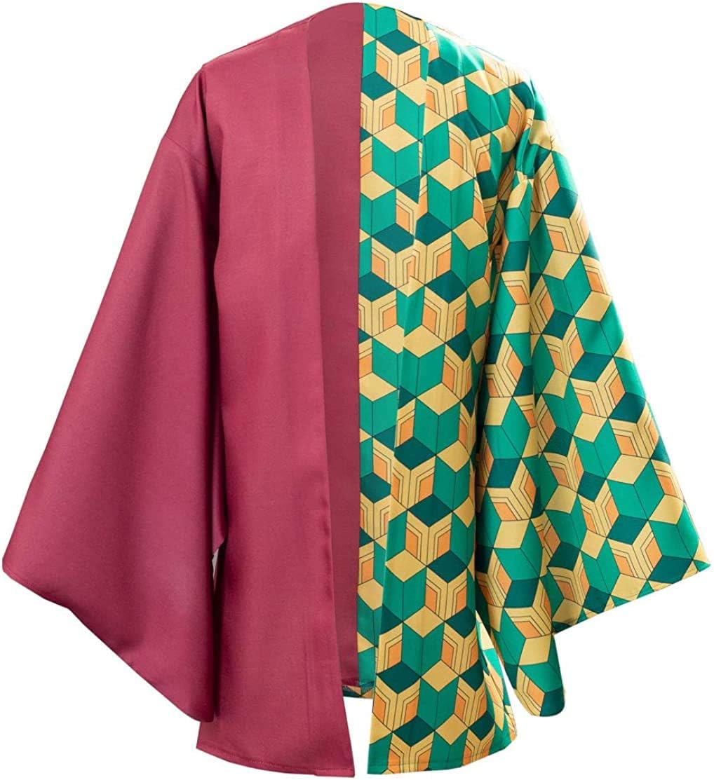 Demon Slayer Tomioka Giyuu Cosplay Costume Cloak Halloween Cape Kimono for Men Adult