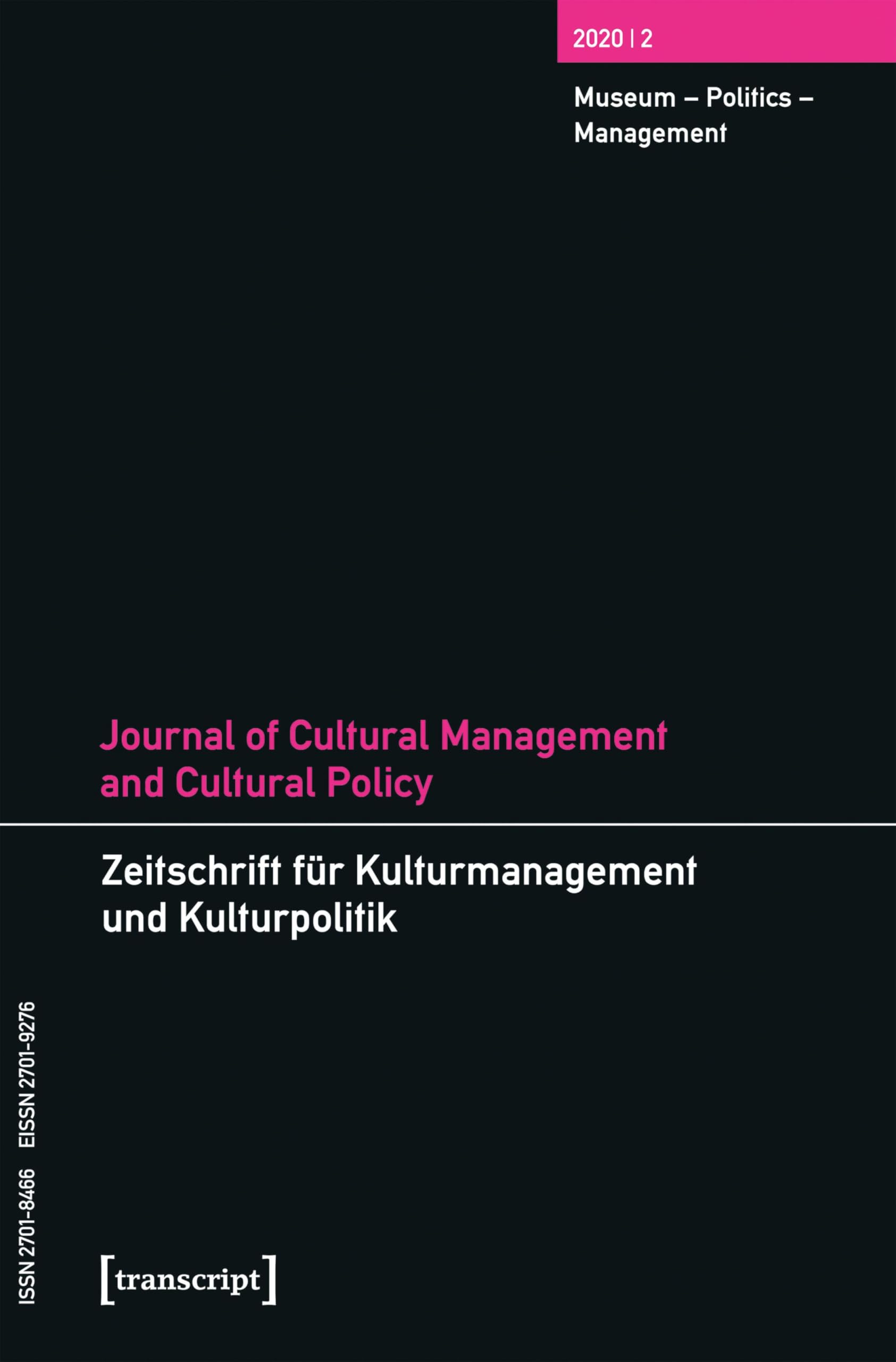 Journal of Cultural Management en anglais pour enrichir votre bibliothèque