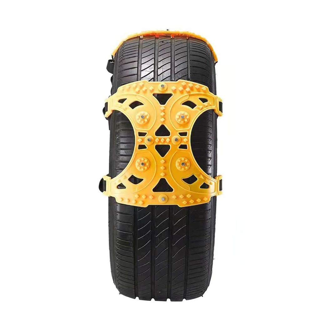 Chaîne à Neige de Voiture Chaîne à Neige antidérapante Chaînes à Neige 6 Pcs Pneu à Neige de Voiture Chaînes antidérapantes Matériau TPU Chaînes de Pneu résistantes à l'usure au FR
