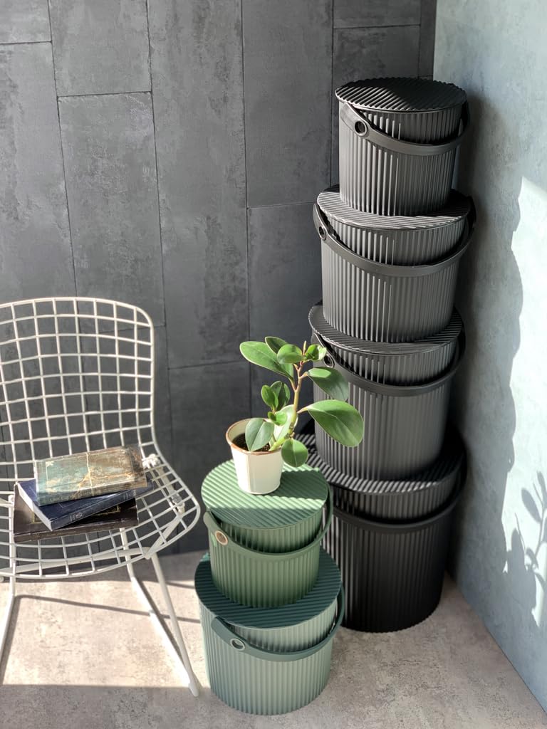 Hachiman Omnioutil Mittel 10 L Eimer mit Deckel Schwarz