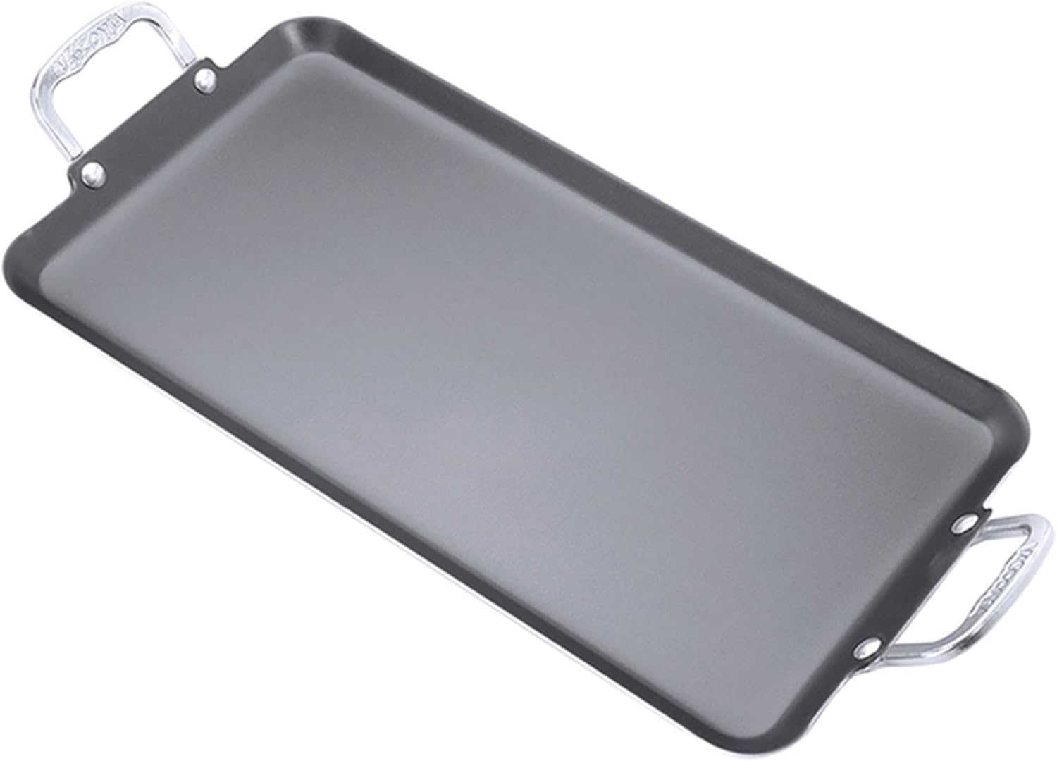 Vasconia 4 Pack Durable Double Burner Griddle (17″ x 10″) 100% Pure Aluminum with Nonstick - NSF Certified - for Frying, Searing, Grilling, Browning, Ideal for Home & Commercial Kitchen