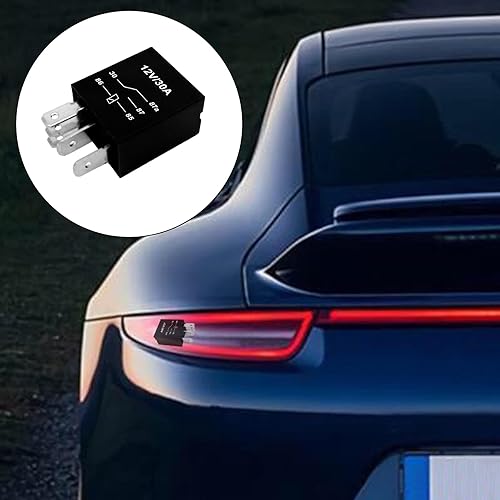 Miniatura 7 de Relé automotriz de 5 pines y 12 V, accesorios de repuesto multiusos para automóvil, relé de arranque de 30 A, relé estándar resistente (4 unidades)