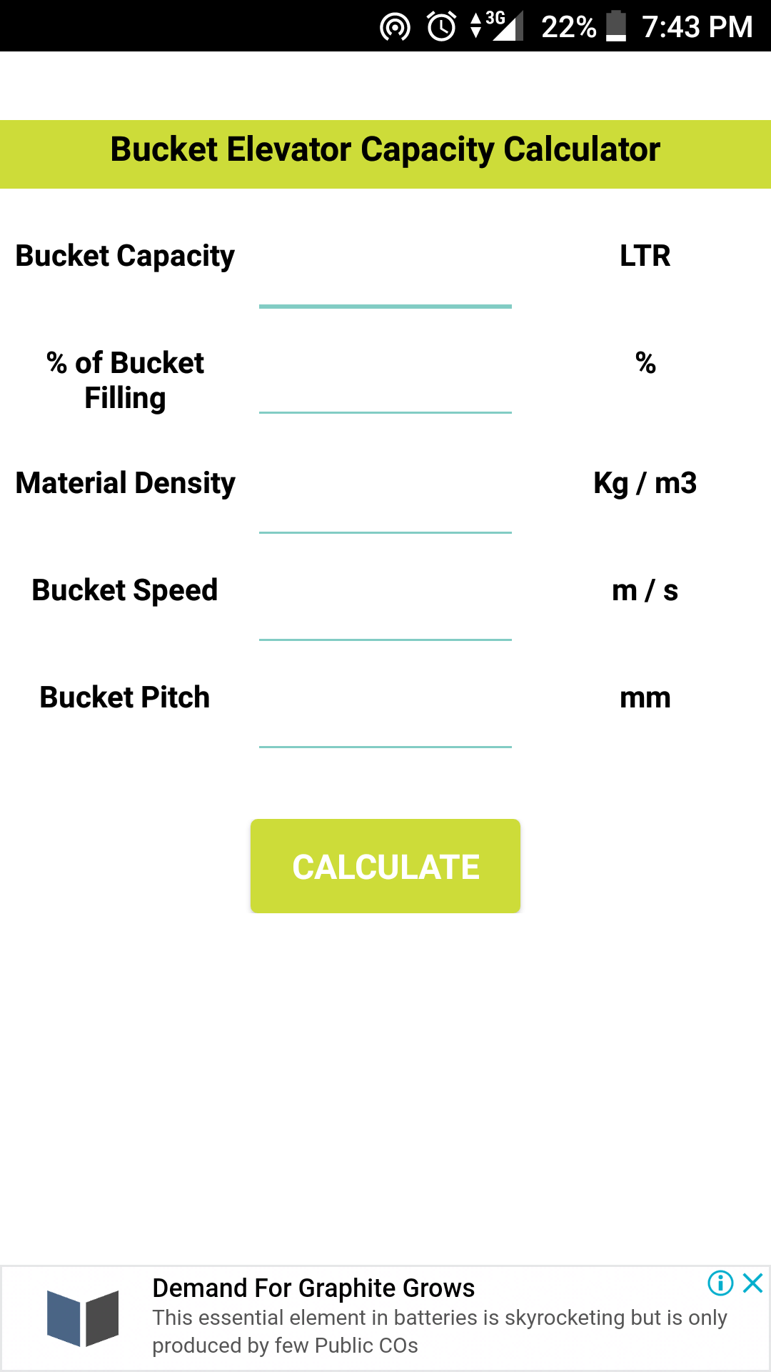 Bucket Elevator Capacity Aplicativo na Amazon Appstore
