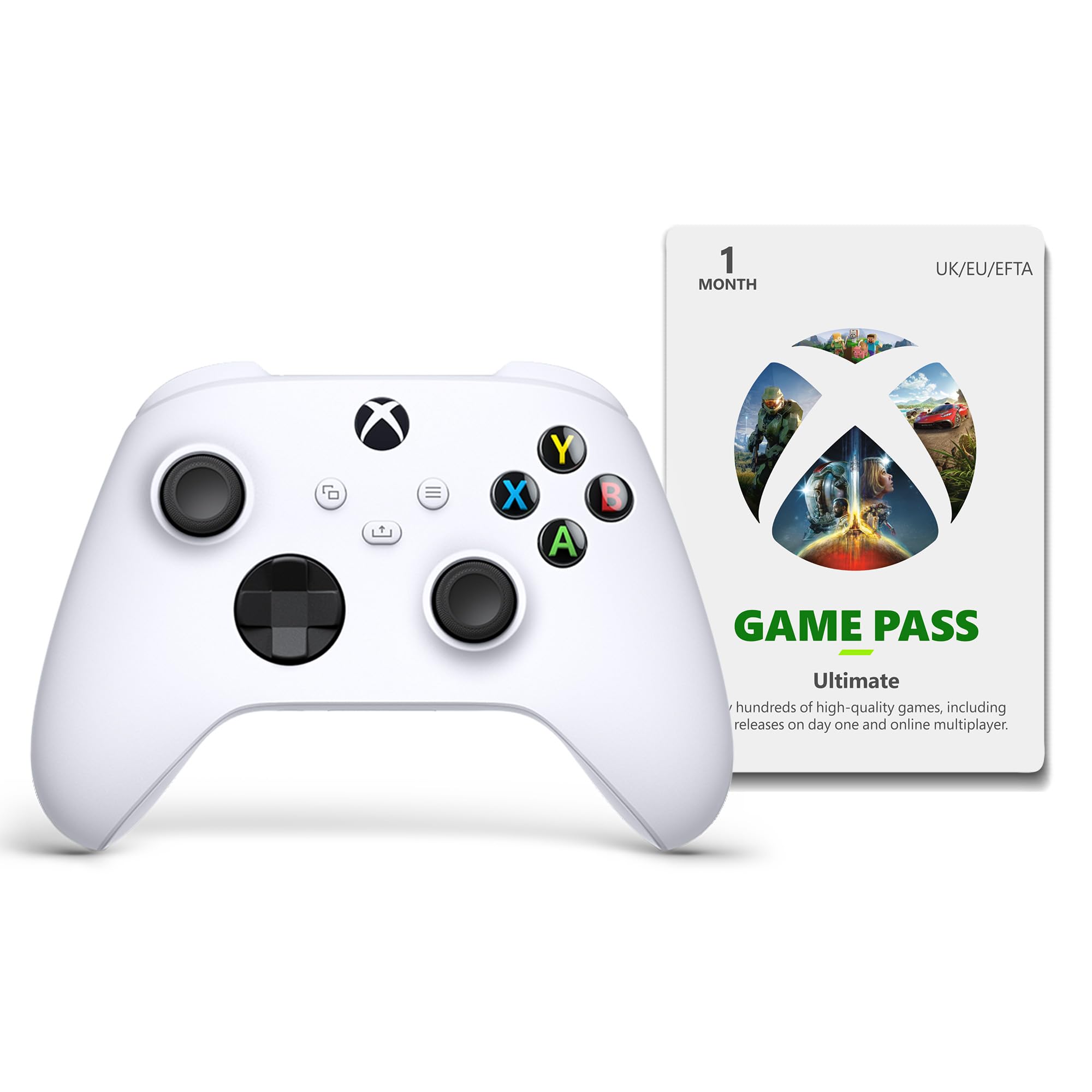 Xbox Wireless Controller – Robot White + Game Pass Ultimate 1