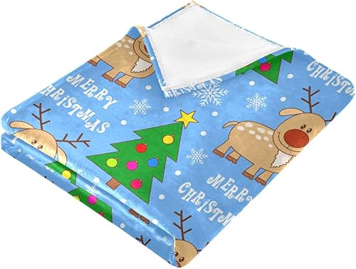 Miniatura 2 de KLL Christmas Greeting Sofa Throw Blanket Spring Plush Blanket Lightweight Microfiber Throws 50x60 Inches for Bed, Car, Bed