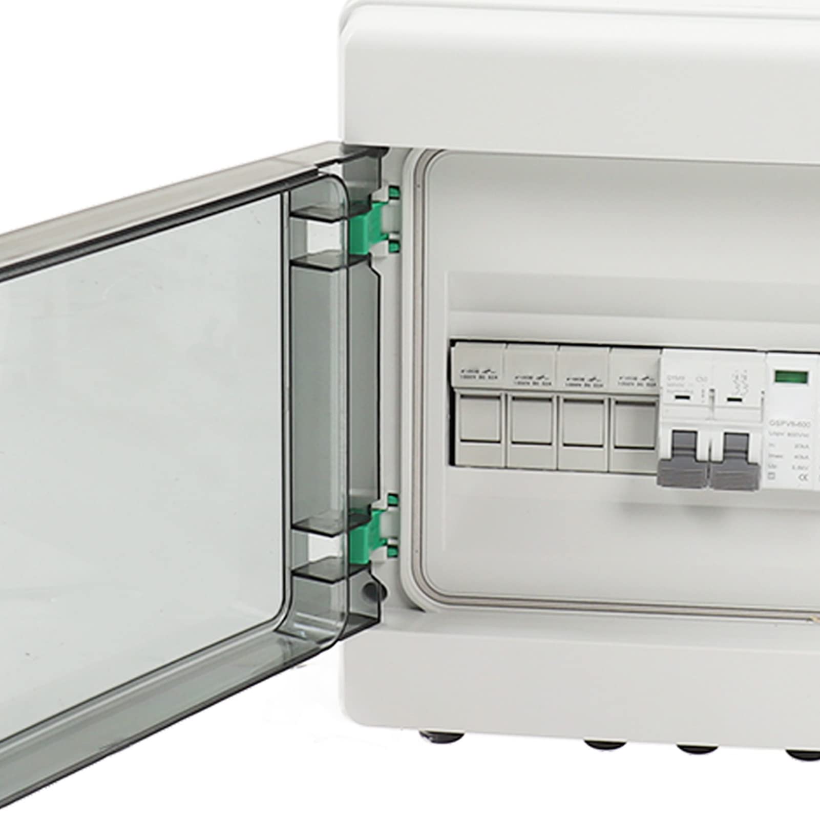 Oumefar Scatola Combinatrice Fotovoltaica Impermeabile IP65 con Fusibile CC e Interruttore per Sistemi di Energia Solare Materiale PVC Configurazione 4 in 1 Uscita