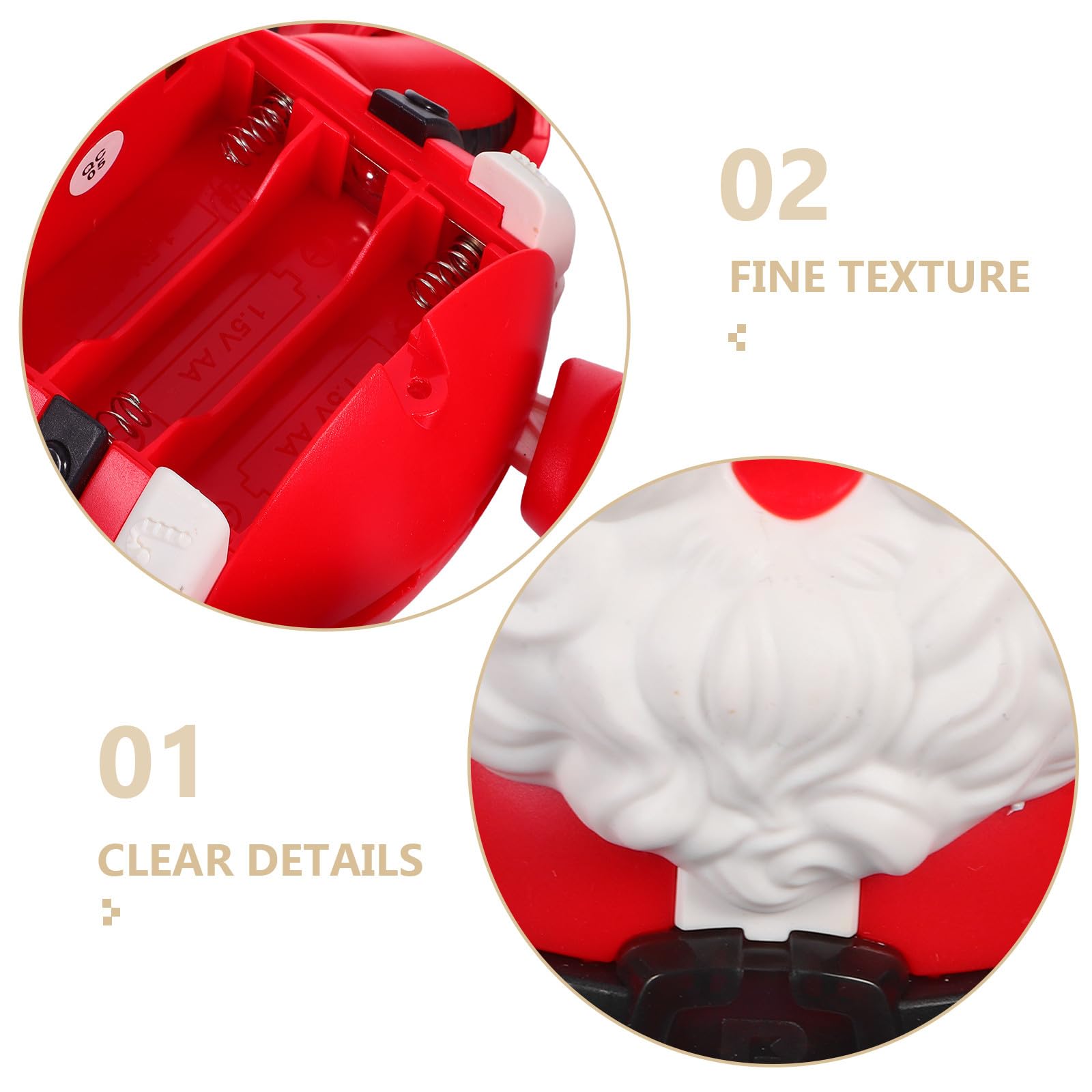 Yardwe Giocattolo di Babbo Natale Danzante Elettrico Statuina di Natale Musica Decorazione Festiva per Ragazzo Ragazza Regalo di Compleanno senza Batteria
