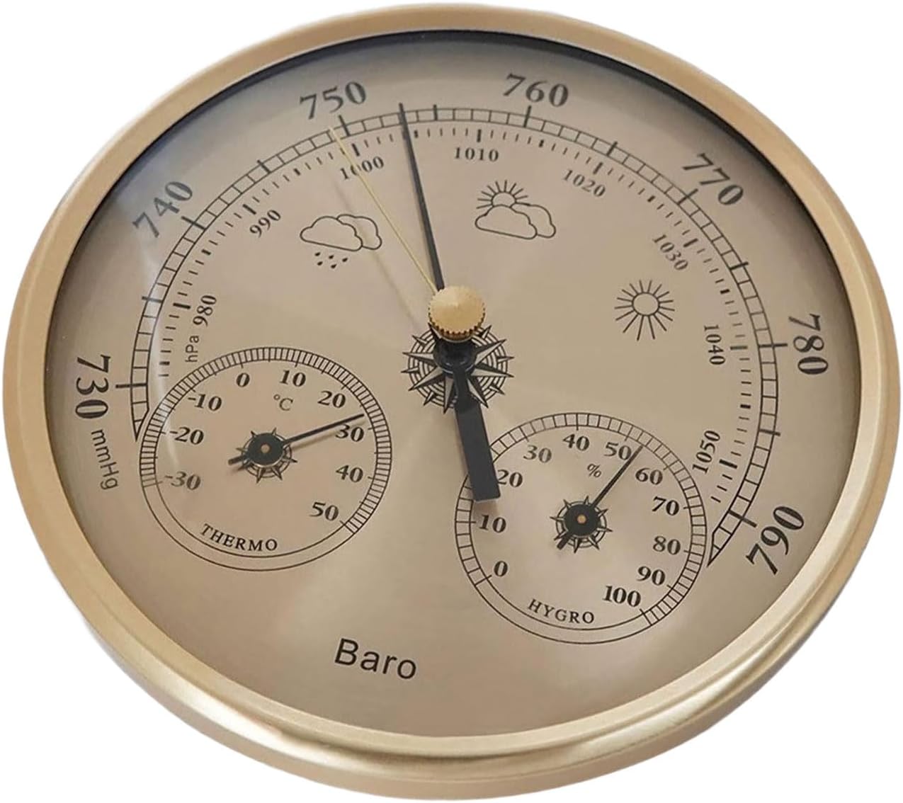 Barometers Thermometers Hygrometer Weather Track Device For Outdoor Fishing Trip 130mm Enhances Readability Barometer Thermometers Hygrometer Fishing