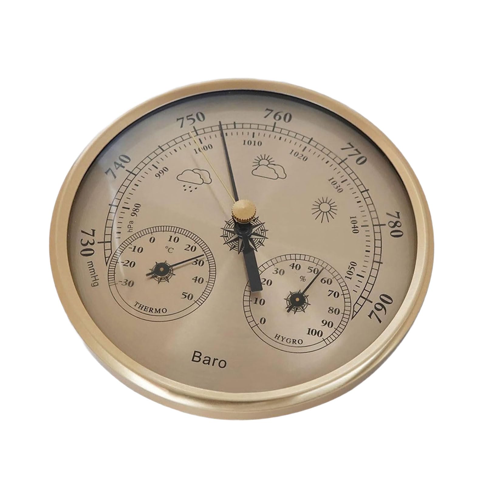 Barometers Thermometers Hygrometer 130mm Multifunction Weather Stations for Fishing Climate Analysis Outdoor Weather Meter for Anglers