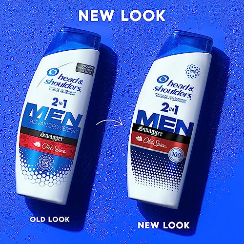 Head And Shoulders Mens 2 In 1 Dandruff Shampoo And Conditioner, Anti-Dandruff Treatment, Old Spice Swagger For Daily Use, Paraben Free, 20.7 Oz #TOP1
