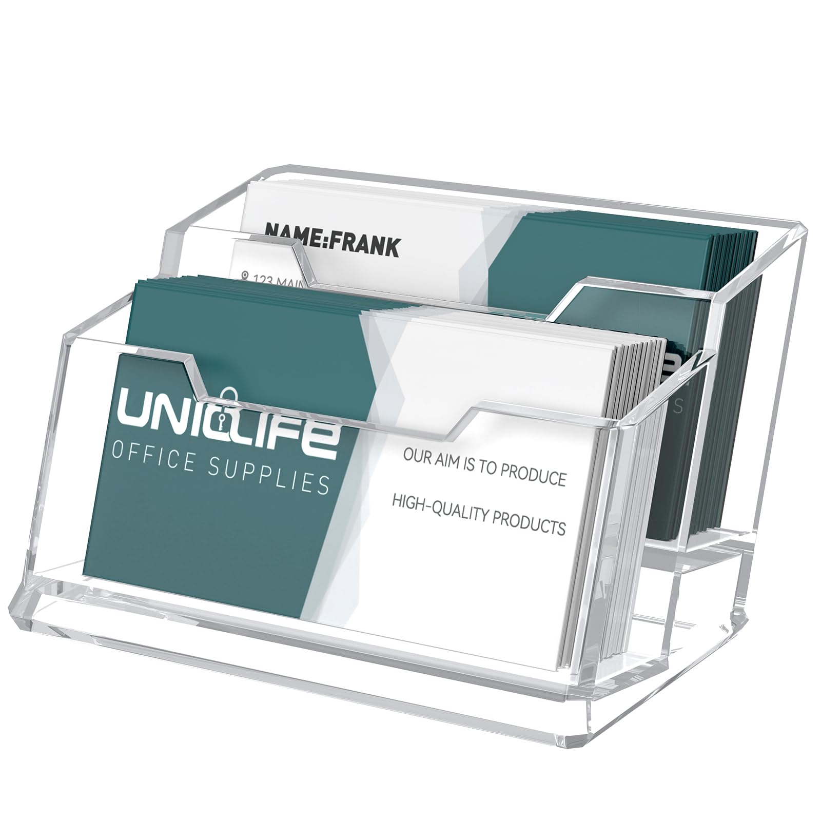 Acryl Visitekaartjeshouder Voor Op Het Bureau, 2 Stuks Naamdisplaystandaard En Organizer~p144611739