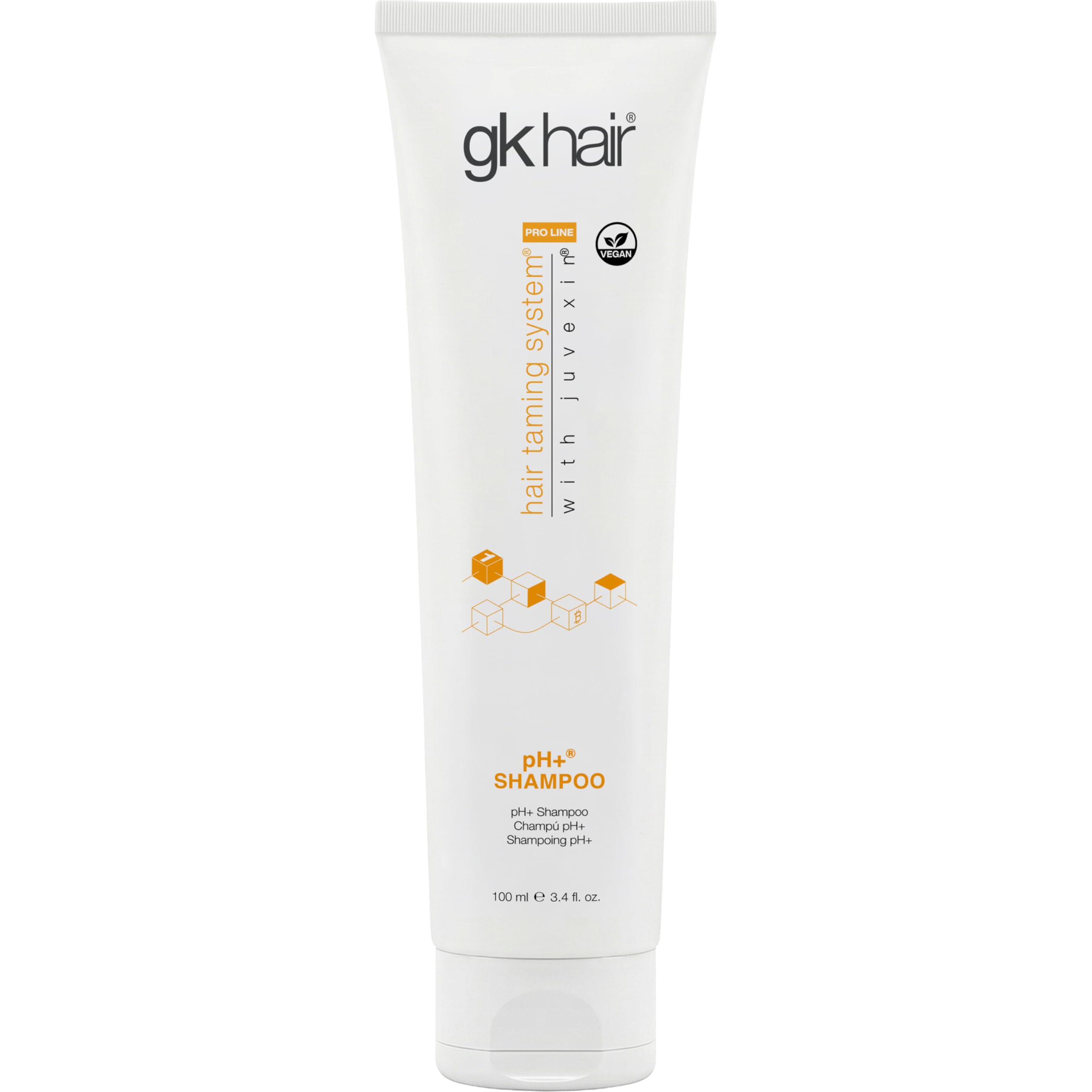 GK HAIR Global Keratin pH + Shampoo chiarificante pre-trattamento (100 ml/3.4 Fl. Oz) per la pulizia profonda dei capelli, pulizia vitaminica con aloe vera e oli naturali