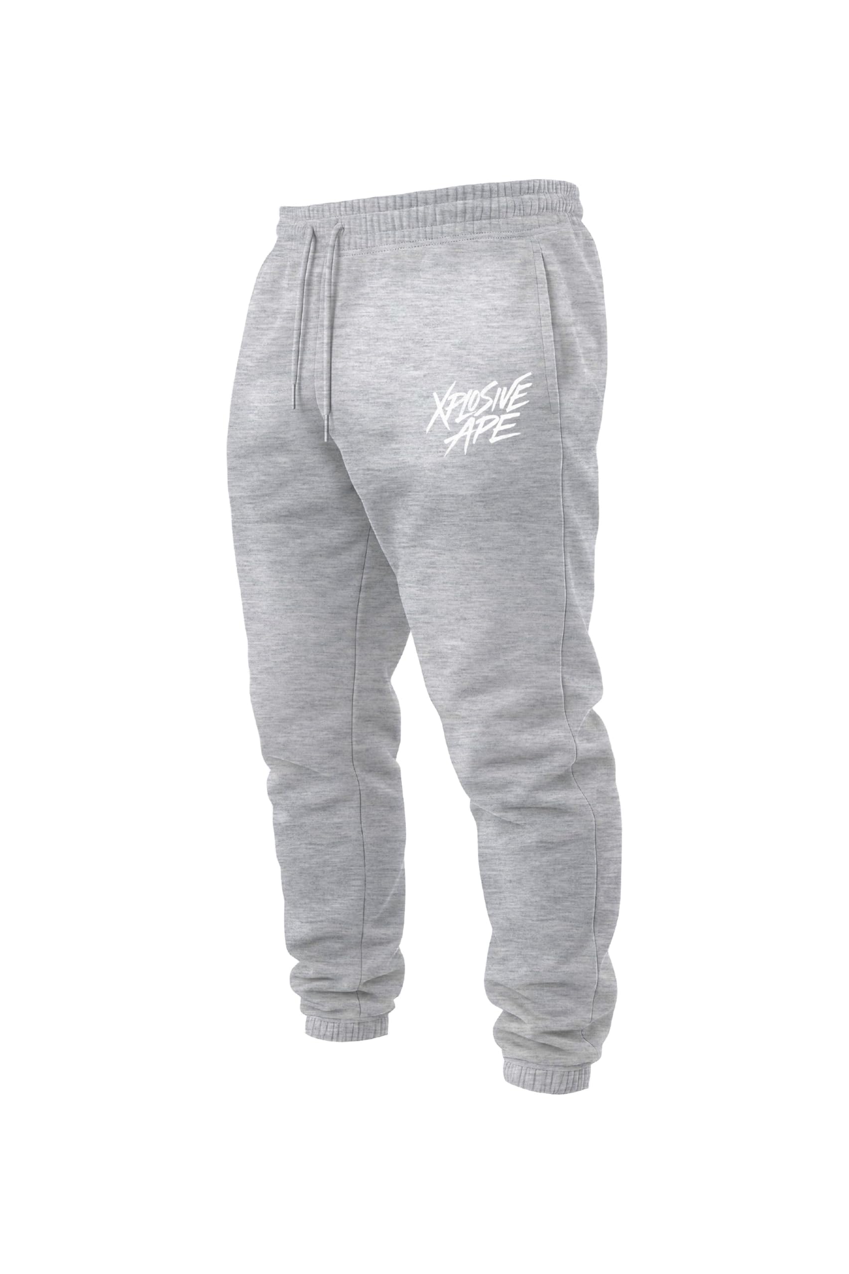 Xplosive Ape XAPE Classic Brush Script Joggers - Heather Grey L/Heather Grey