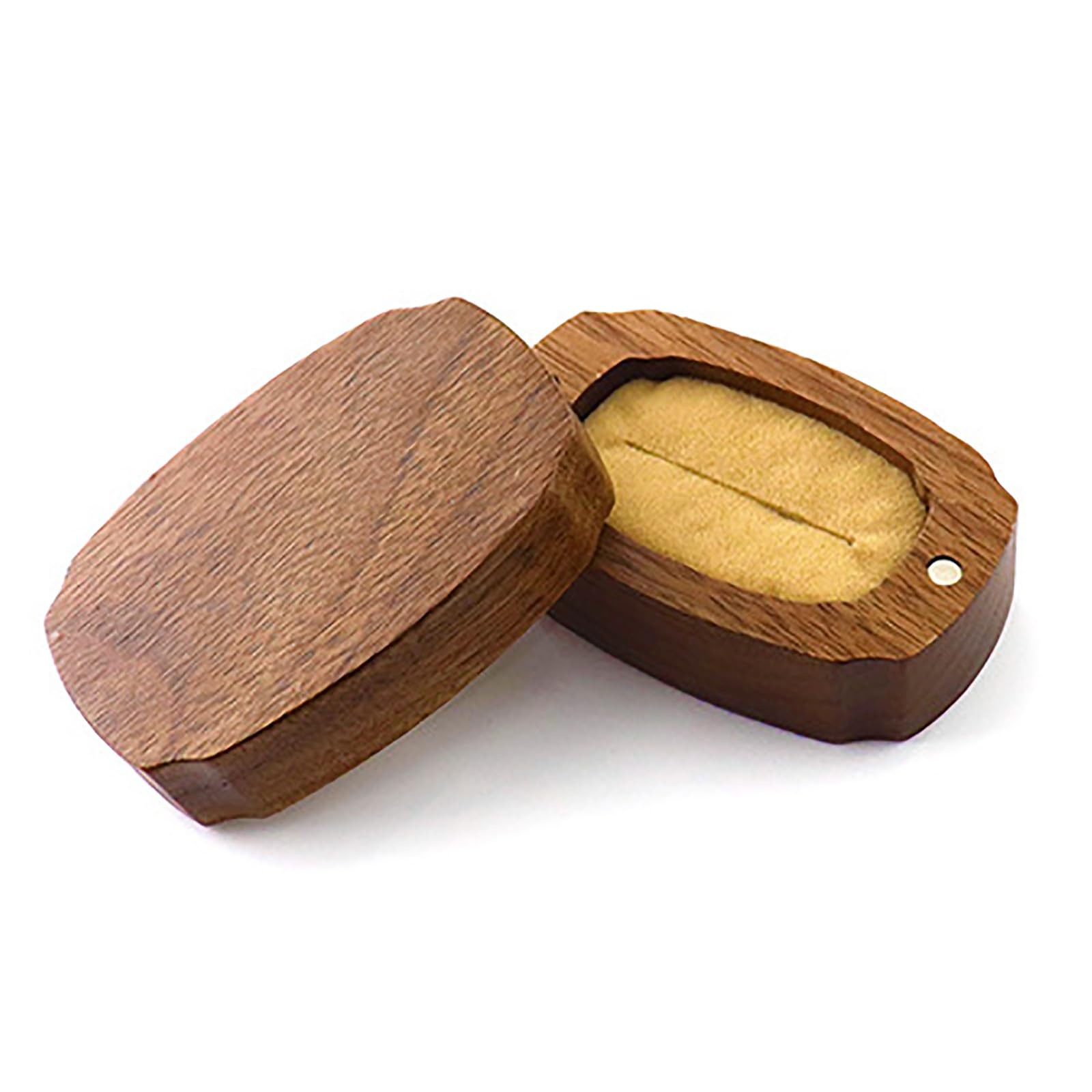 DUMRALBQE Wooden Ring Box Wooden Vintage Ring Box Boxes for Storage and Placement(Champagne)