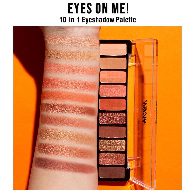 Image of Nykaa Eyes On Me! 10-in-1 Eyeshadow Palette - Beachside Peach