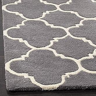 HI-Homes Carpet for Living Room Rugs for Bedroom 6x6 Square feet Floor mat Club Grey Color