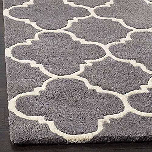 HI-Homes Carpet for Living Room Rugs for Bedroom 6x6 Square feet Floor mat Club Grey Color