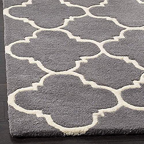 HI-Homes Carpet for Living Room Rugs for Bedroom 6x6 Square feet Floor mat Club Grey Color