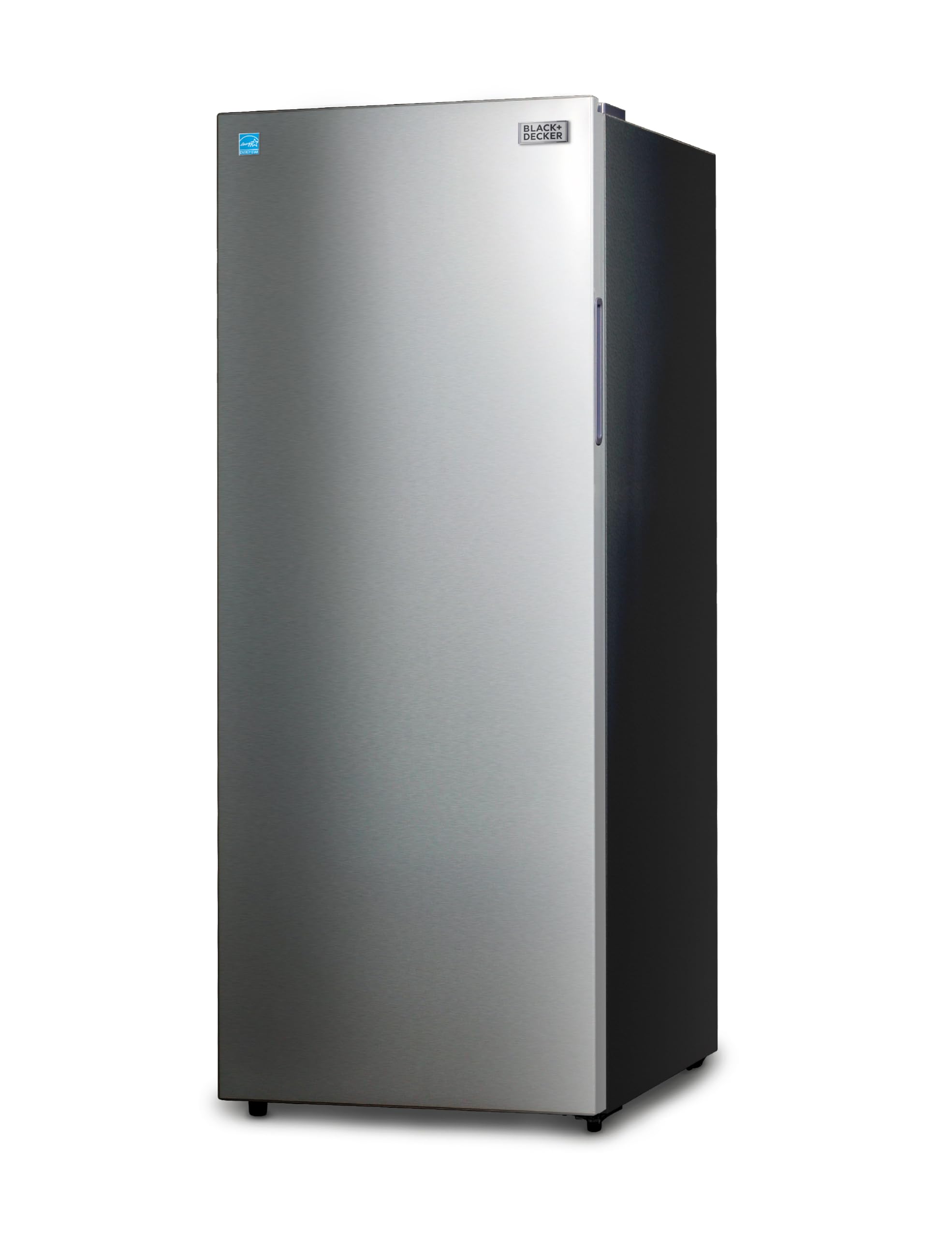 Black+Decker 11 cu. ft. Convertible Freezer Refrigerator, Upright Freezer With Glass Shelves, Reversible Door, Energy Star Rated, Frost Free, BUC1100X - View 2 | Fridge.com