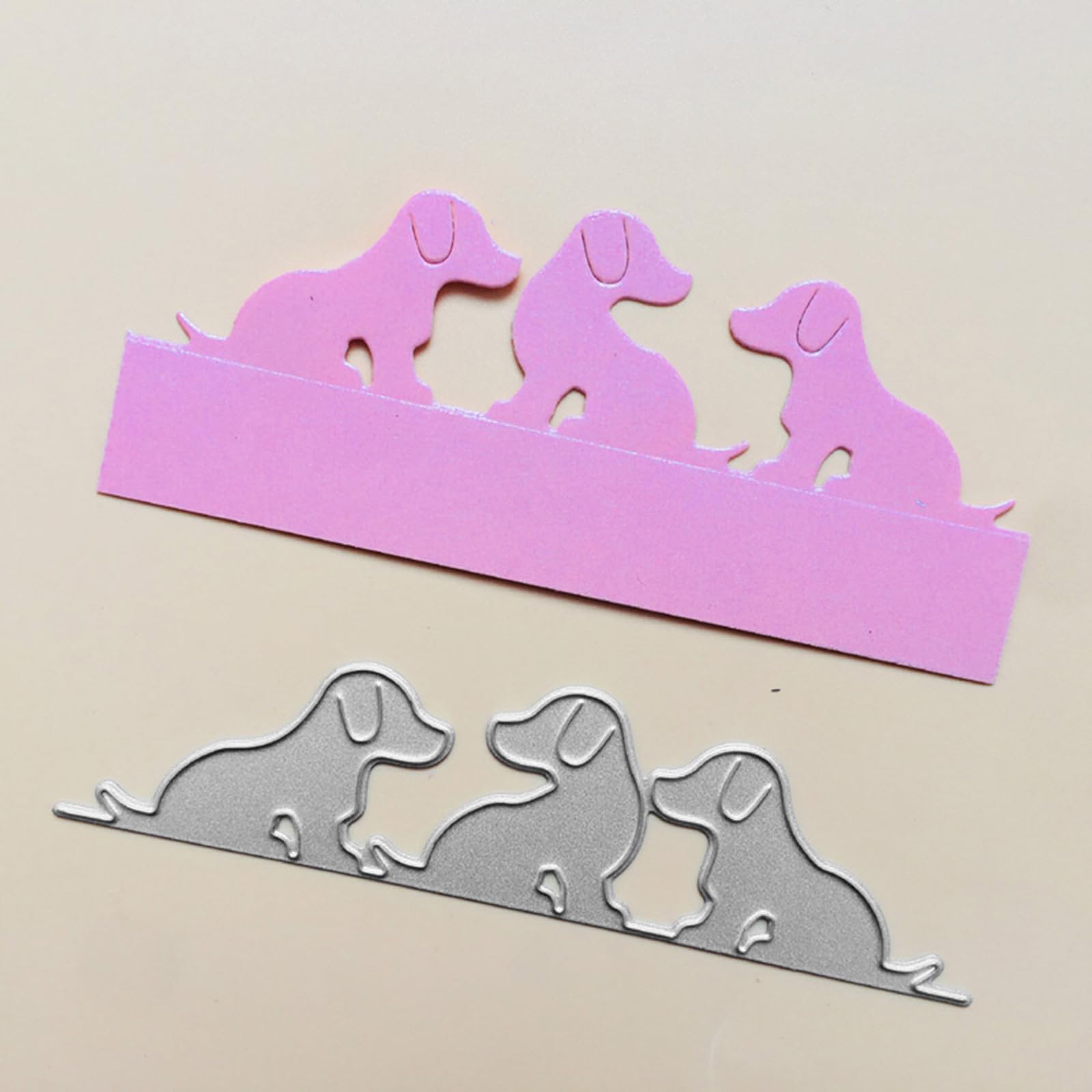 Fustelle in metallo a forma di cane carino, stencil per scrapbooking