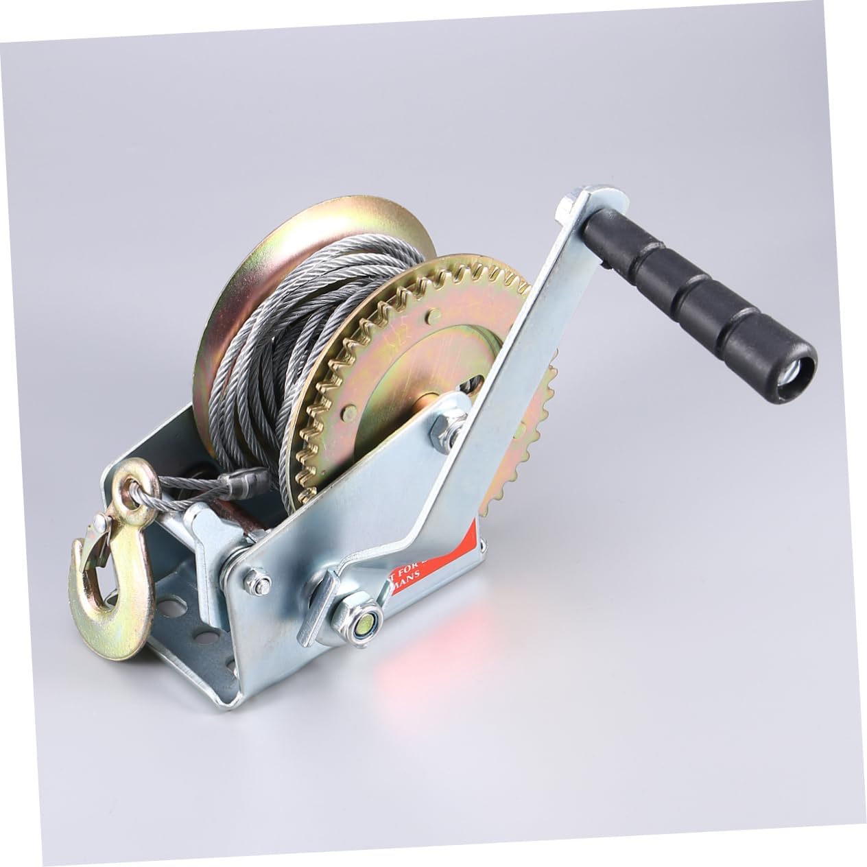 450Kg Hand Winch with Polyester Strap Portable Crank Winch for ATV Boat Trailer High Universality and Safe Use Compact and Lightweight Design