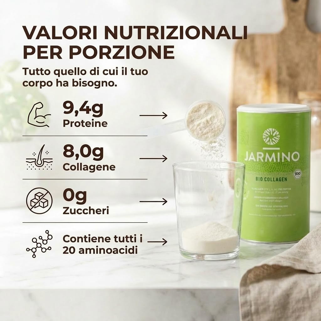 Collagene biologico | Collagene polvere bio | Superiore a peptide de collagene | 300 g
