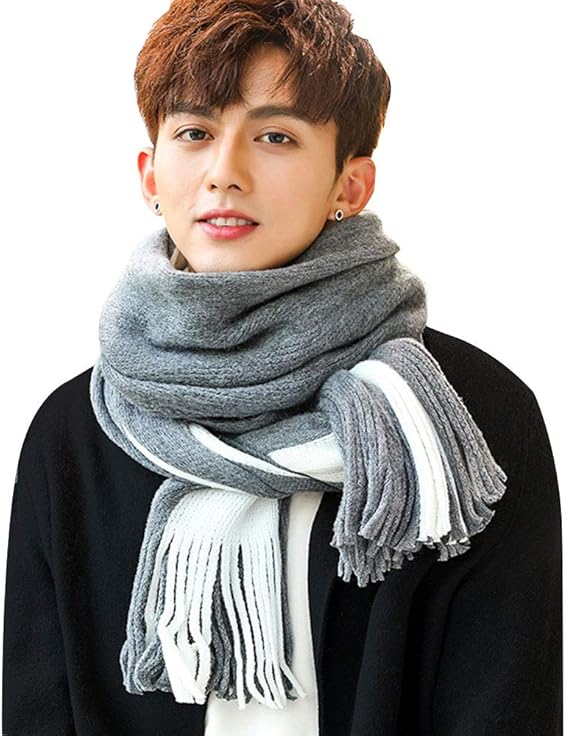 Amazon シュアナウ Surenow マフラー メンズ ストライプ 大判ストール リバーシブル 厚手 ふんわり 防寒対策 カジュアル ストール マフラー 通販