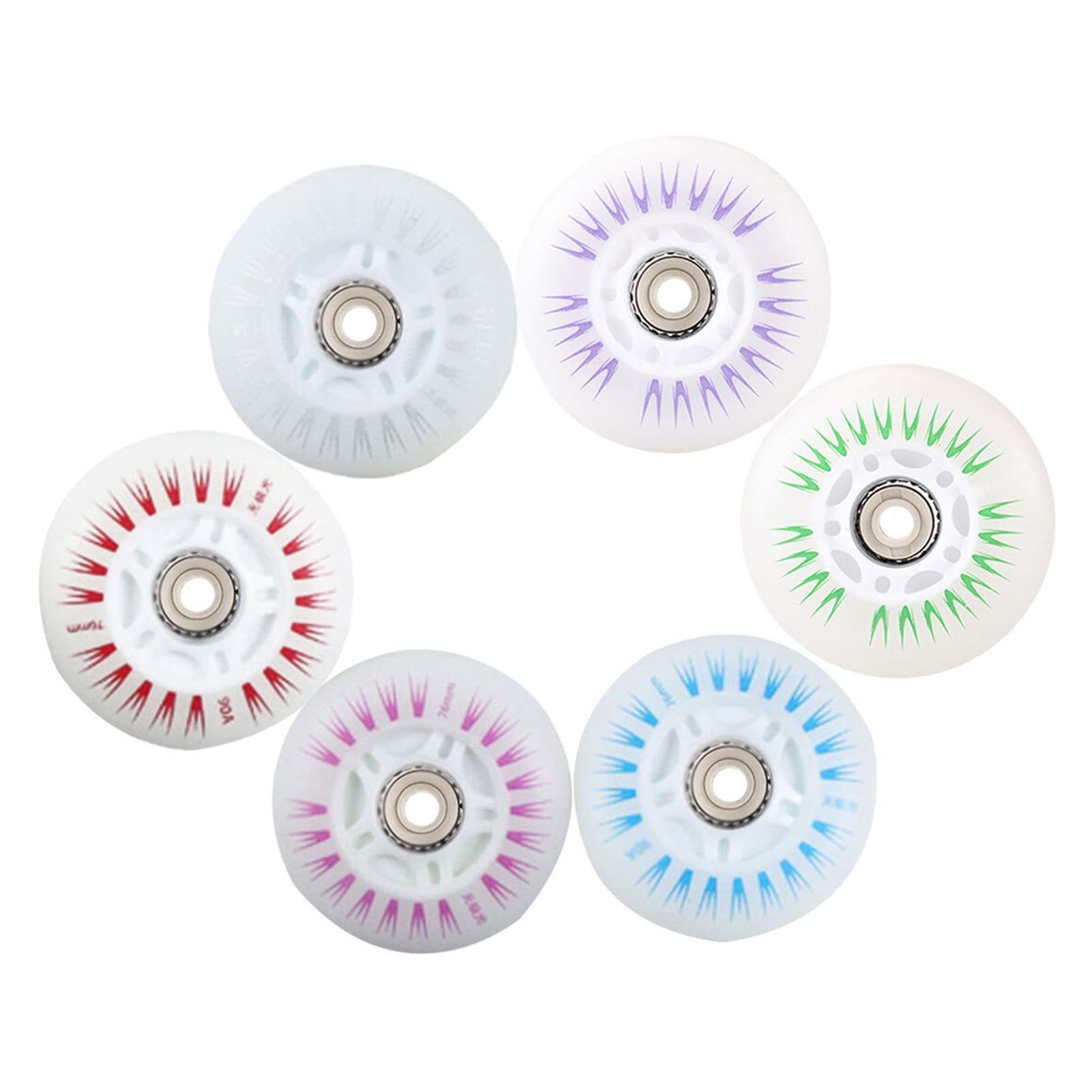 Roues Roller Clignotantes PU 90A - Lot De 4, Tailles 76/70/64 Mm, Pour Adultes Et Enfants, Patinage Nuit