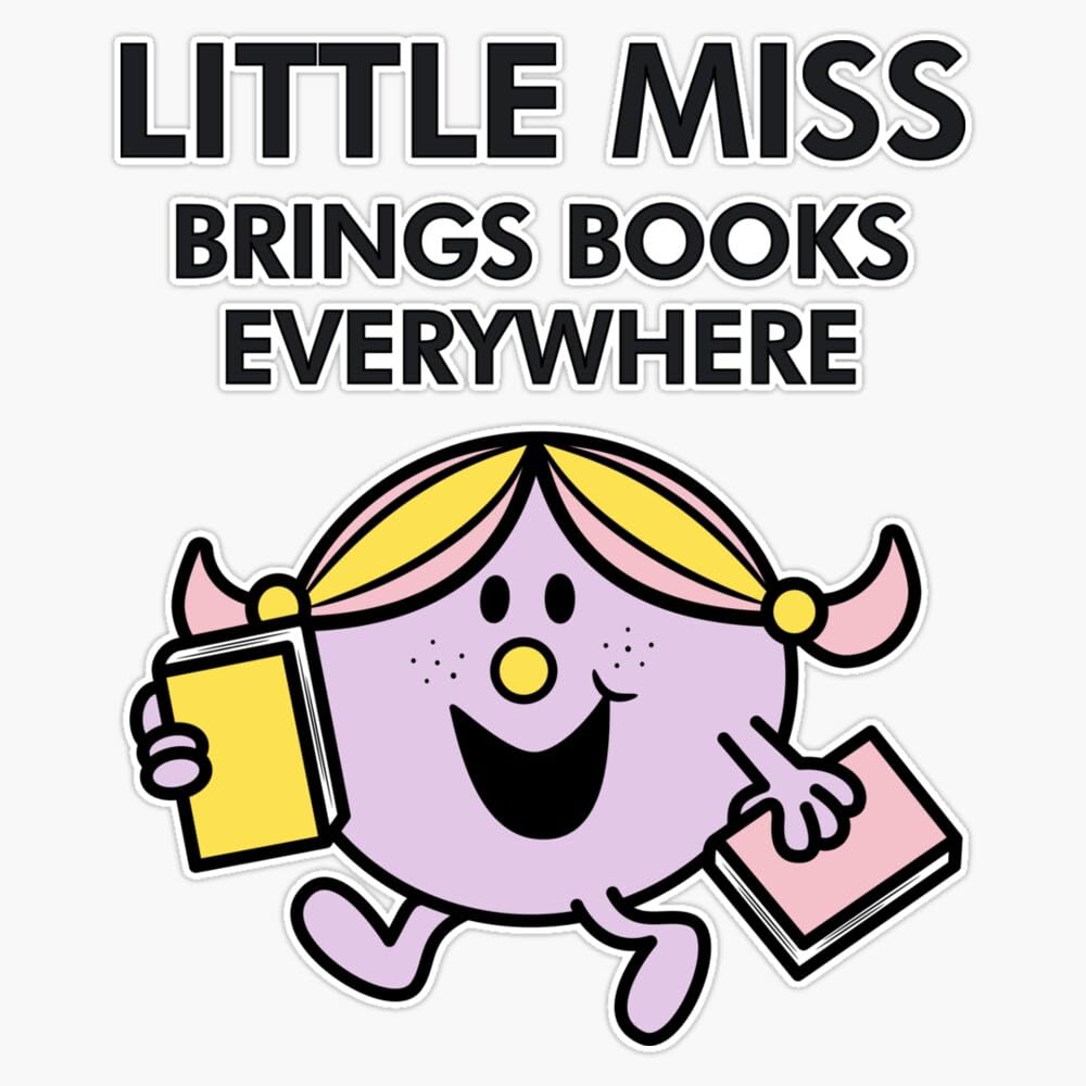 Little Miss Brings Books Everywhere Sticker Vinyl Waterproof Sticker Decal Car Laptop Wall Window Bumper Sticker 5