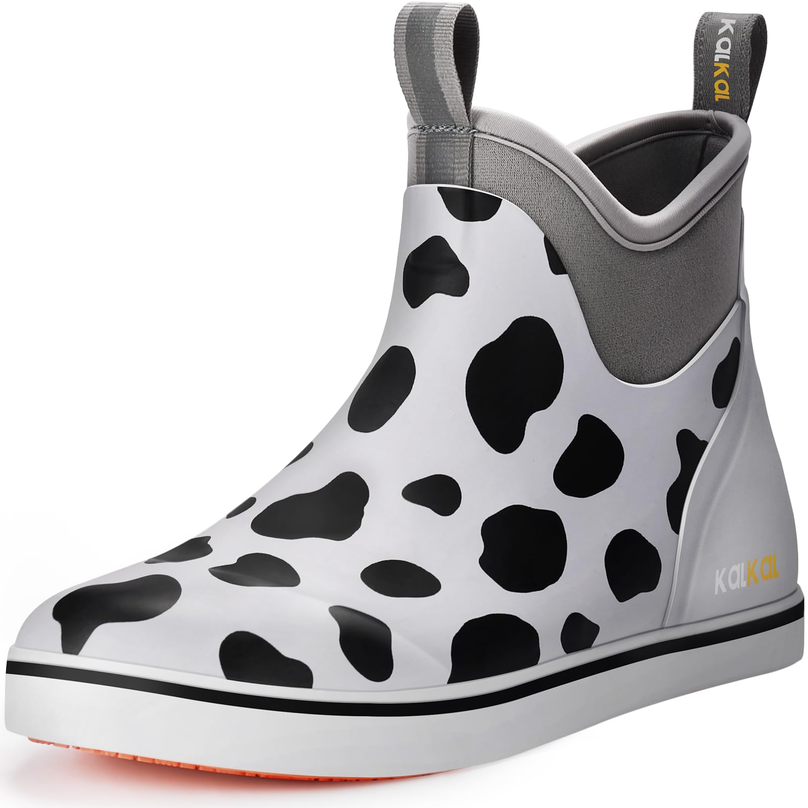 Men's Deck Boots, Waterproof Fishing Rain Boots with High Traction, Men's Rubber Boots For Gardening Fishing Boating Camping Sailing