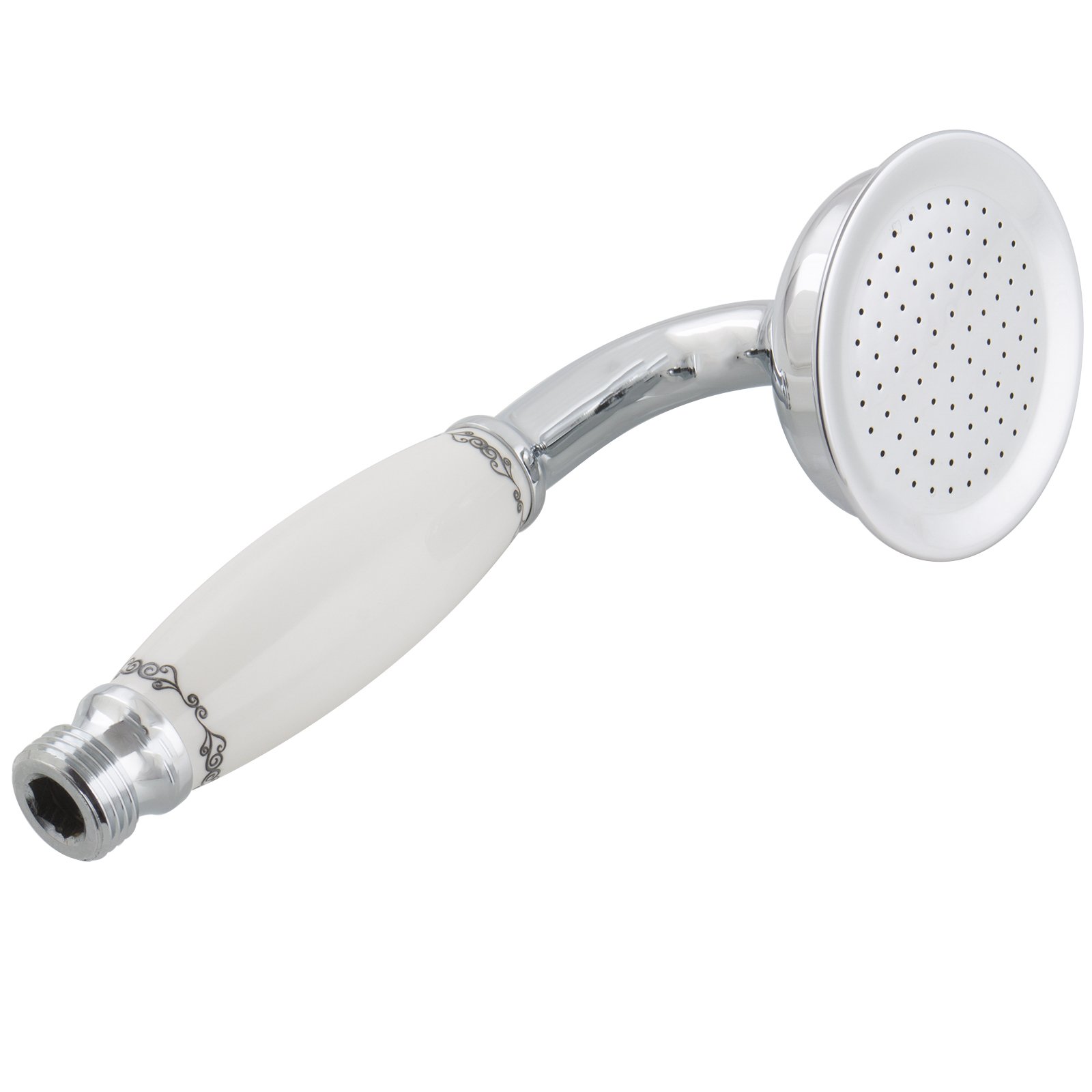 Sistema de Ducha Retro Nostálgico con Cabezal 20 cm, Ducha de Mano, Latón Cromado, Montaje en Pared, sin Grifo
