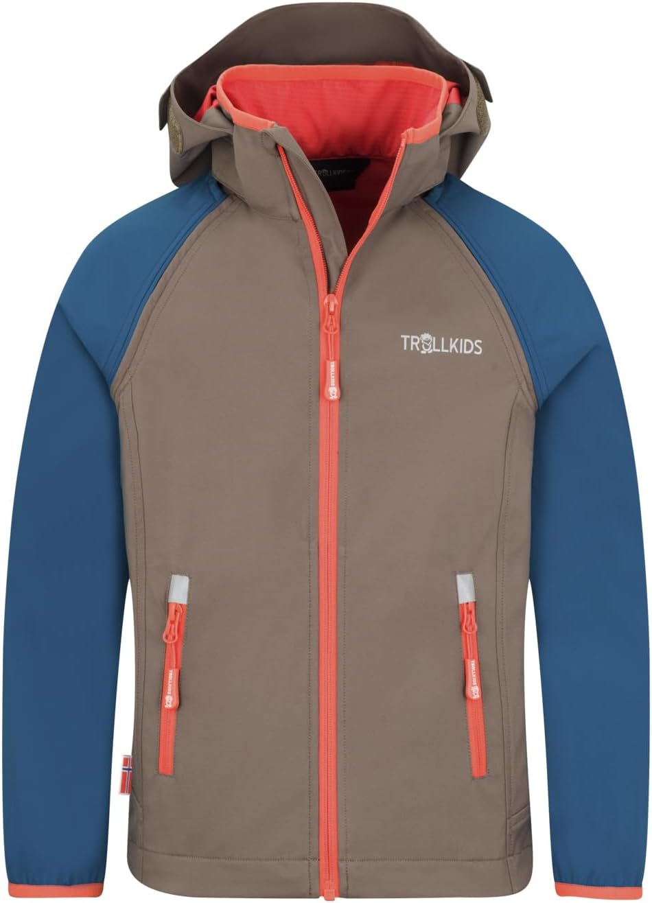 Giacca Softshell Trollkids Rondane - Leggera, Idrorepellente, Con Cerniera, Per Ciclismo - Foto 3