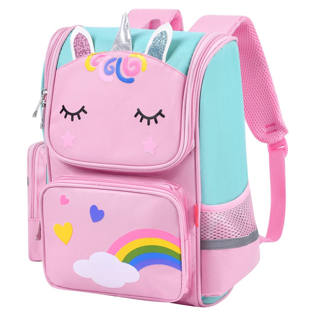 Aucuu Plecak dziewczęcy, plecak dla nastolatków, plecak kawaii, wodoodporny plecak szkolny dla dziewczynek, duża pojemność, plecak dziecięcy, na zewnątrz, do szkoły, na podróż, #1 różowy, 36*28*16cm