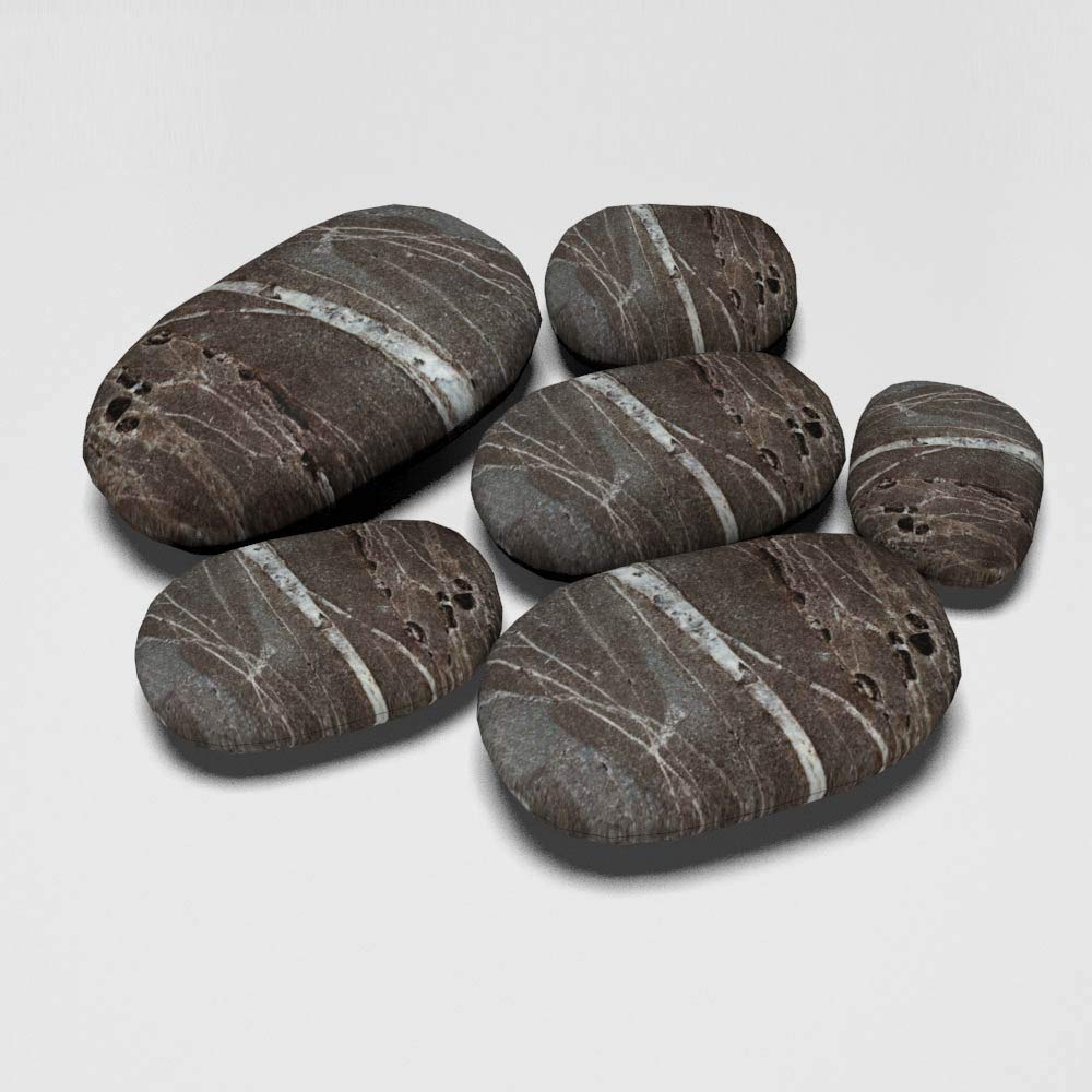 Qupace 6-Piece Set Big Giant Cobblestone Cushion Cover Rock Life Pillow Pet Floor Mat Decoration Embrace Pillowcase Concealed Zipper Removable and Washable Jupiter Stone Pillow Covers