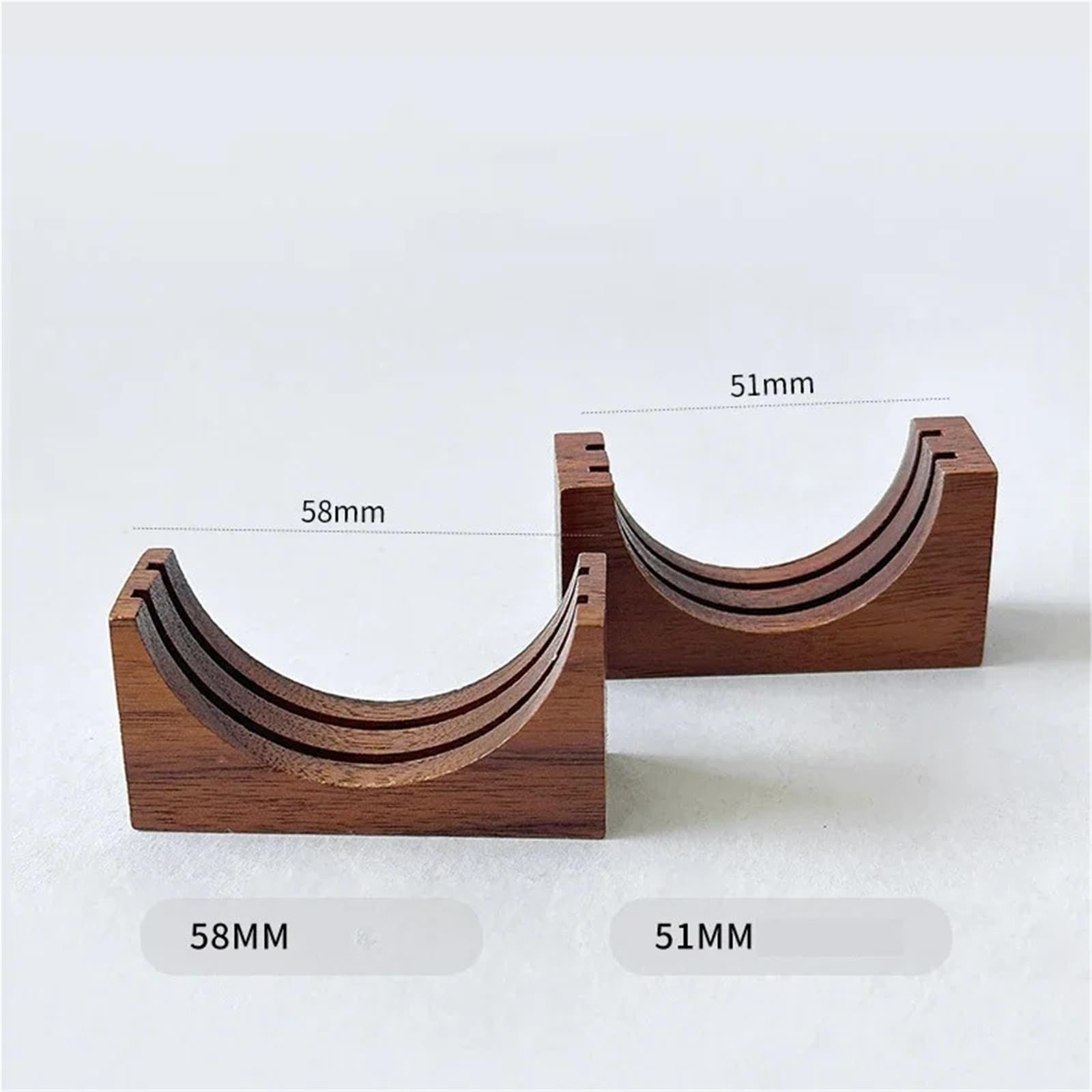 Kaffeefilter-Halter 2 stücke 51MM 58MM Espresso Kaffee Filter Bildschirm Halter Holz Ständer Puck Bildschirm Halter Universal Filter Lagerung Rack(58mm)