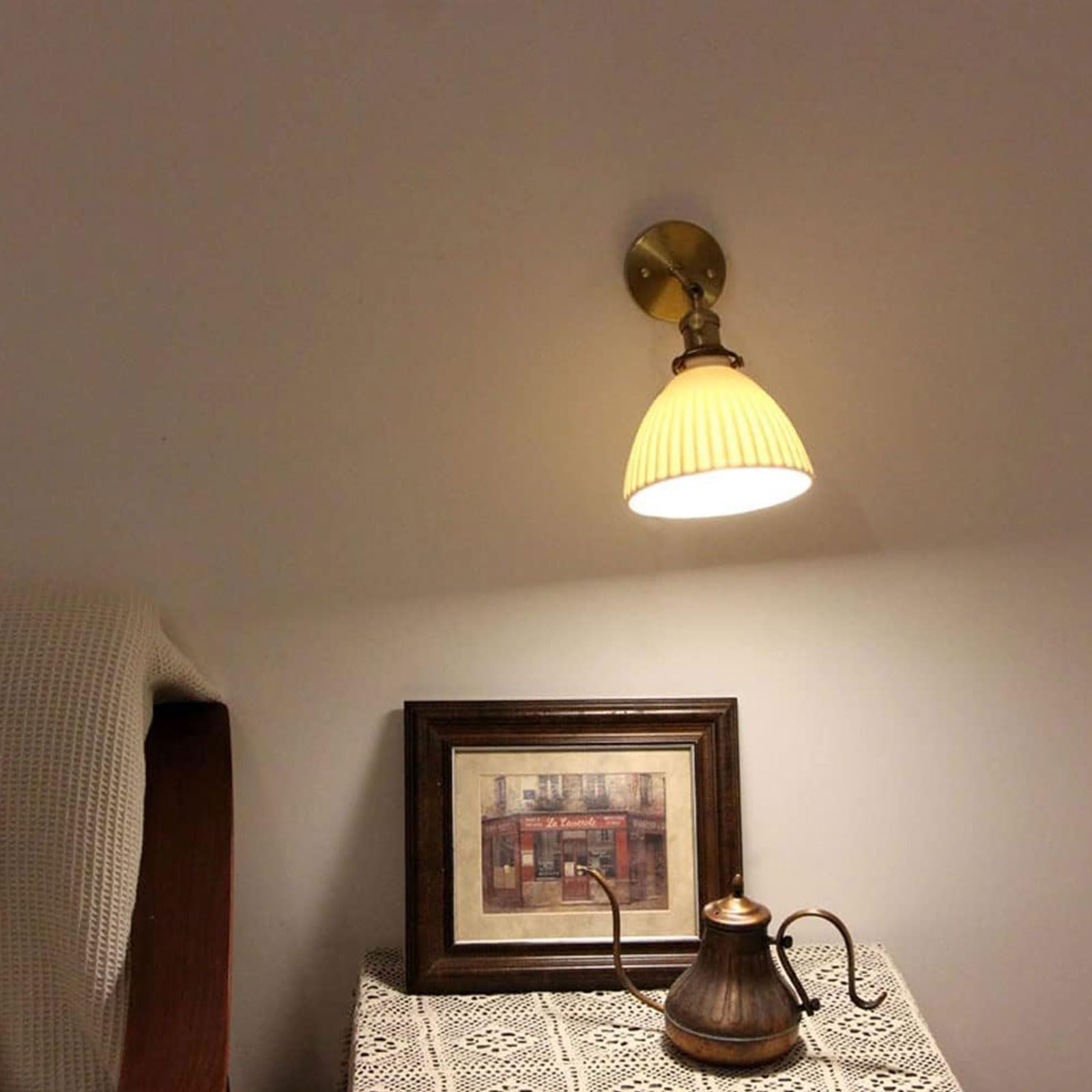 Applique da Parete nordica Regolabile, Lampada da Comodino, apparecchio di Illuminazione per la Decorazione della casa, luci da Lettura per Soggiorno e Camera da Letto, 1 confezion
