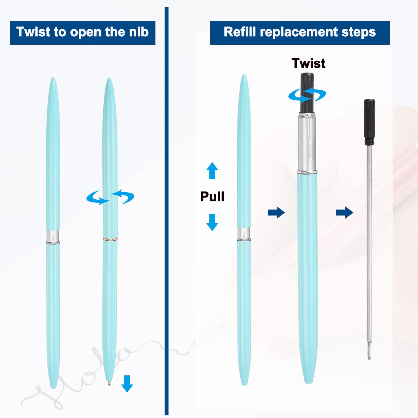 PATIKIL Slim Metal Ballpoint Pen - Image 4