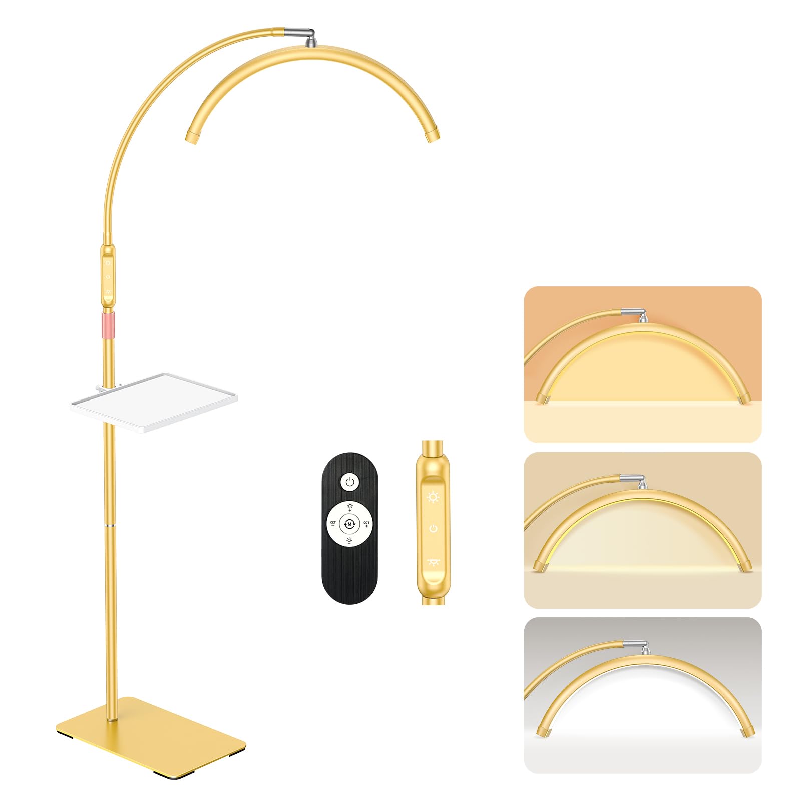 Photo 1 of ***MISSING PARTS***
Mznoo Half Moon Lash Light, LED Moon Lamp with Tool Tray for Eyelash Extensions, Nail Art, Tattoo and Skincare, Adjustable Color Temperature and Brightness (Gold)