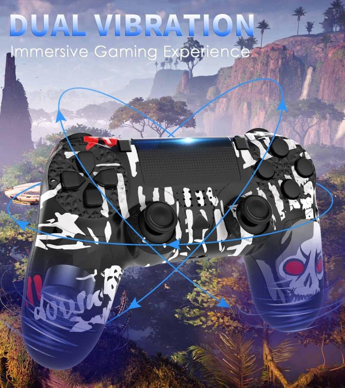 Controller-per-Ps4Controller-Wireless-Joystick-per-PS-4ProSlimPCAudiocon-telecomando-per-giochi-a-doppia-vibrazione-600-mAhSomatosensoriale-a-6-Assi-ASIN-B0B5HPLKCD-Cranio-nuovo