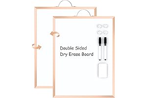 ARCOBIS Dual-Sided Magnetic Whiteboard for Wall (12" x 16") in Rose Gold