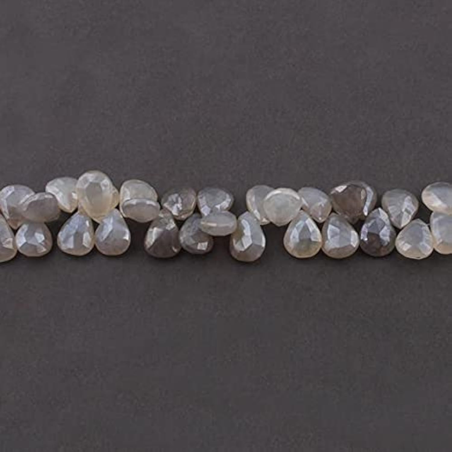 Perles de calcédoine facettées grises haut de gamme pour création de bijoux raffinés LKBEADS