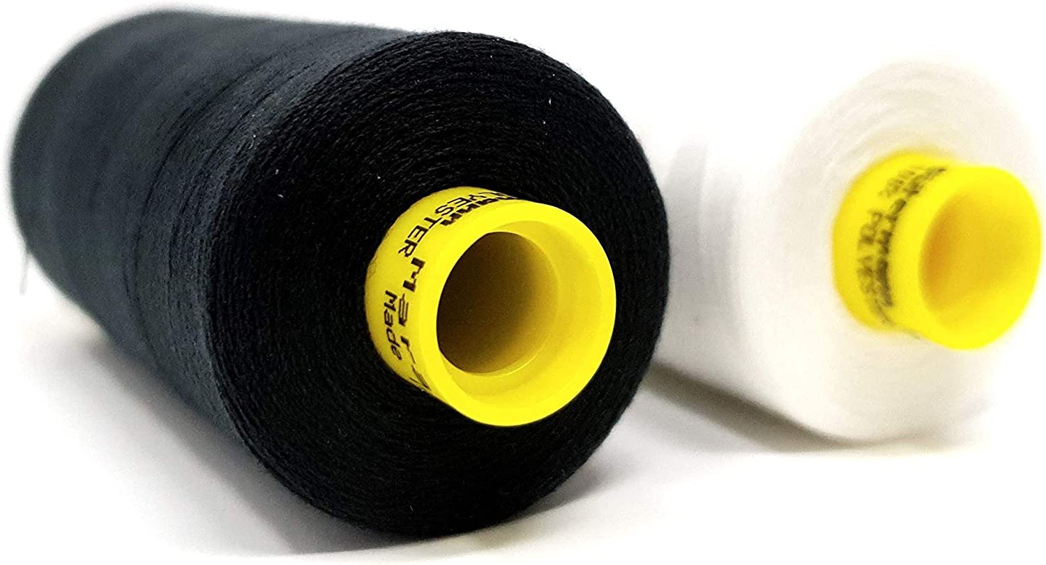 Gütermann Mara 120 Nähset, 1000 m pro Spule, Polyester-Nähgarn, 5 x Schwarz und 5 x Weiß