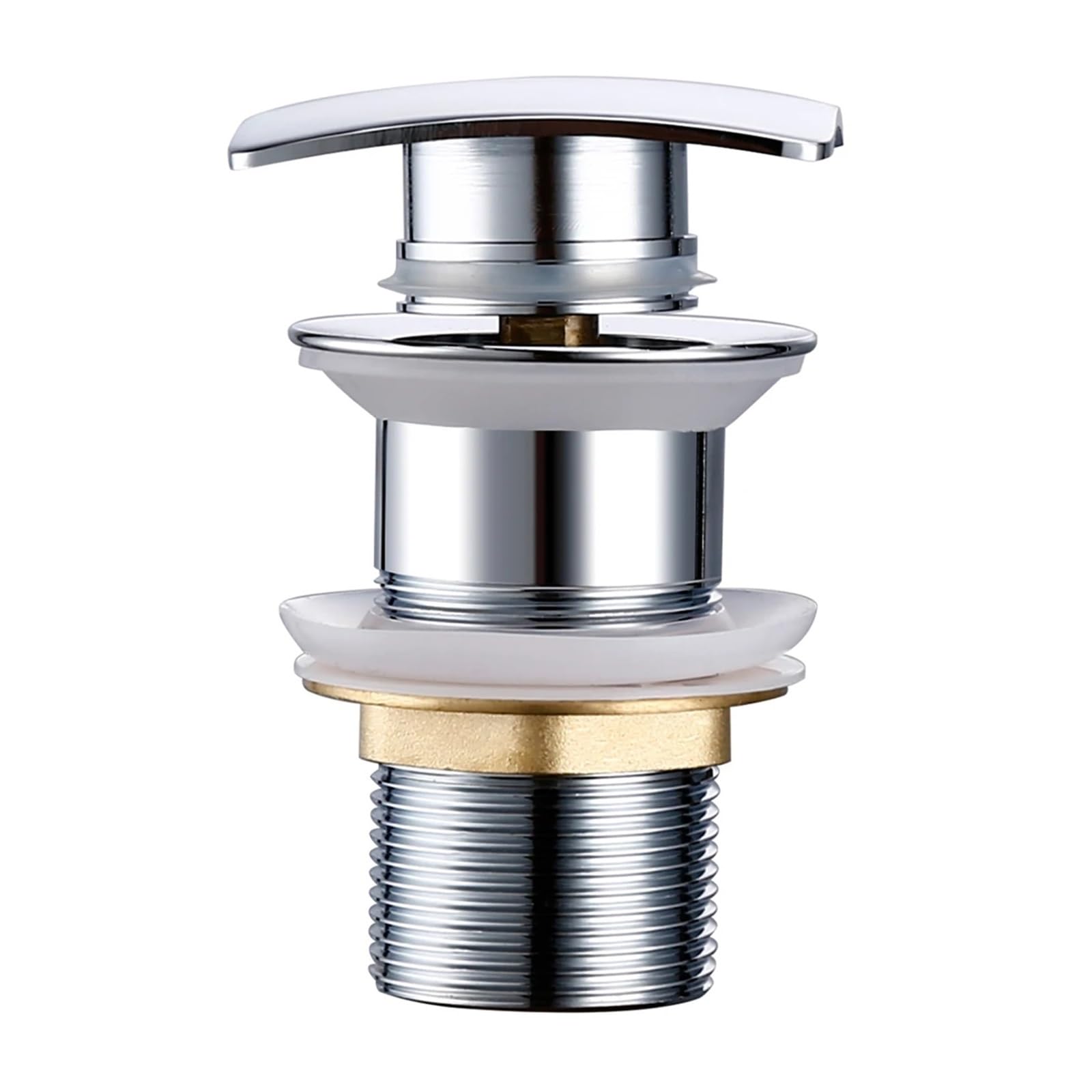 Bassin en laiton avec évier pop-up carré chrome poli lot de 2