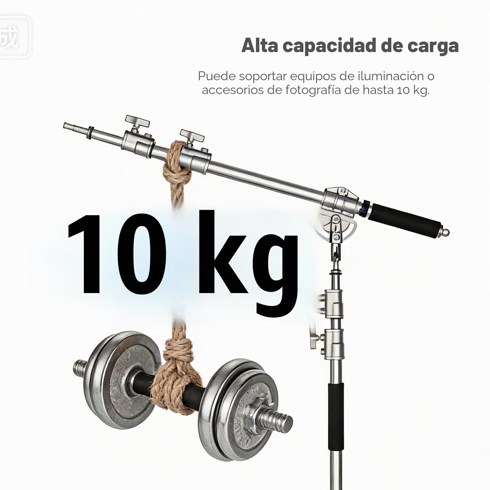 AMBITFUL MF-01 - Brazo cruzado de acero inoxidable pesado de 232 cm para estudio fotográfico, brazo de brazo de brazo de 94 cm a 232 cm, brazo cruzado para soporte en C | Soporte de luz ajustable de 37 a 91 pulgadas, ideal para soporte en C, soportes de l