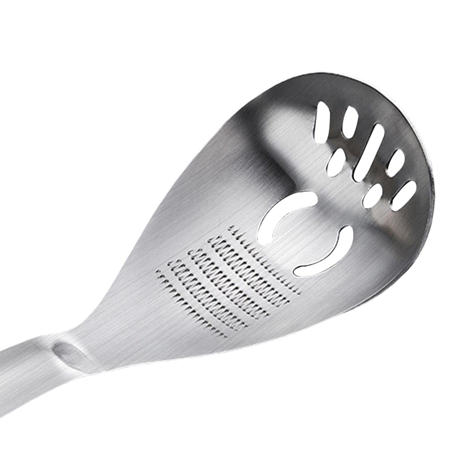 Colcolo Vielseitiger 304-Edelstahl-Schaumlöffel für die Küche mit Schlitz für Buffets, Partys und Abendessen. Professioneller, langlebiger, funktionaler, Stil A