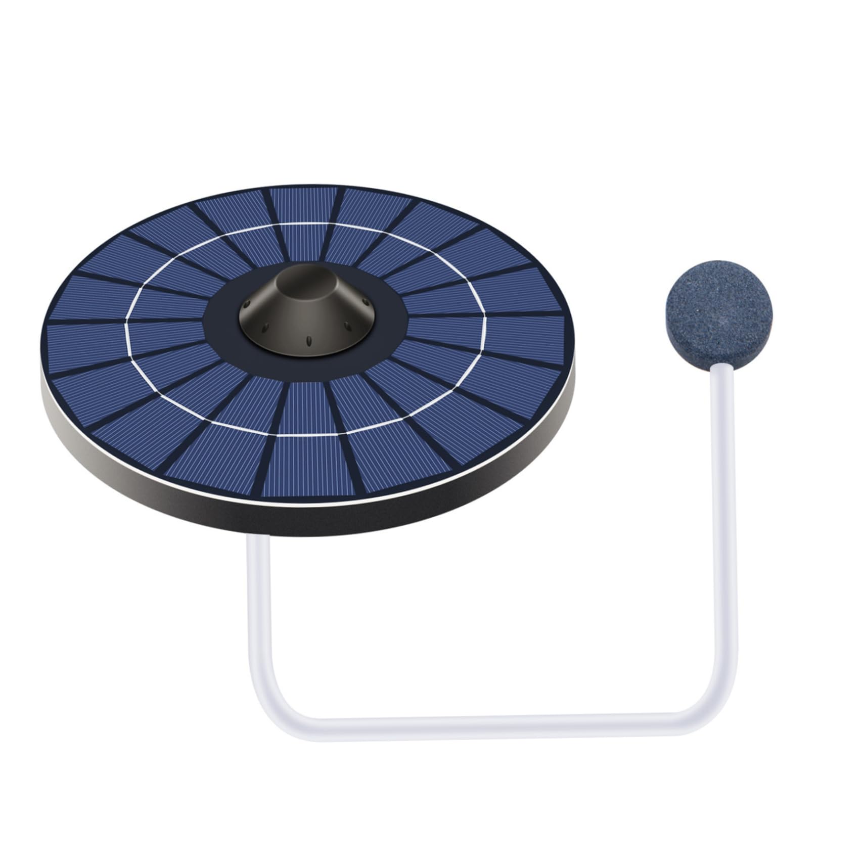 Aerator Solaire pour l'étang, aérateur Solaire étang, 2, 5 W alimenté avec des tuyaux d'air et des Pierres à Bulles pour Les fontaines et Les Aquariums