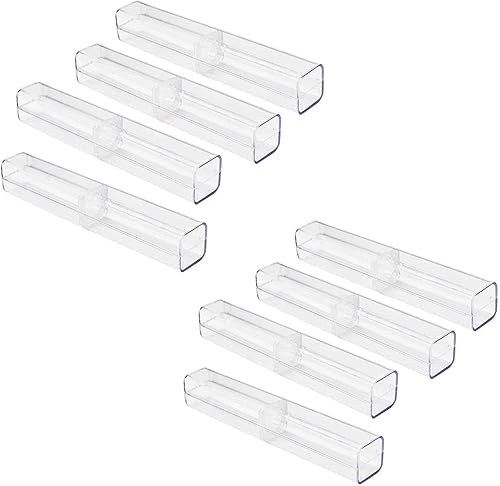Miniatura 1 de Lvcky Caja de regalo de bolígrafo transparente de plástico de 8 piezas, cajas de lápices vacías a granel, juego de colección para la escuela de