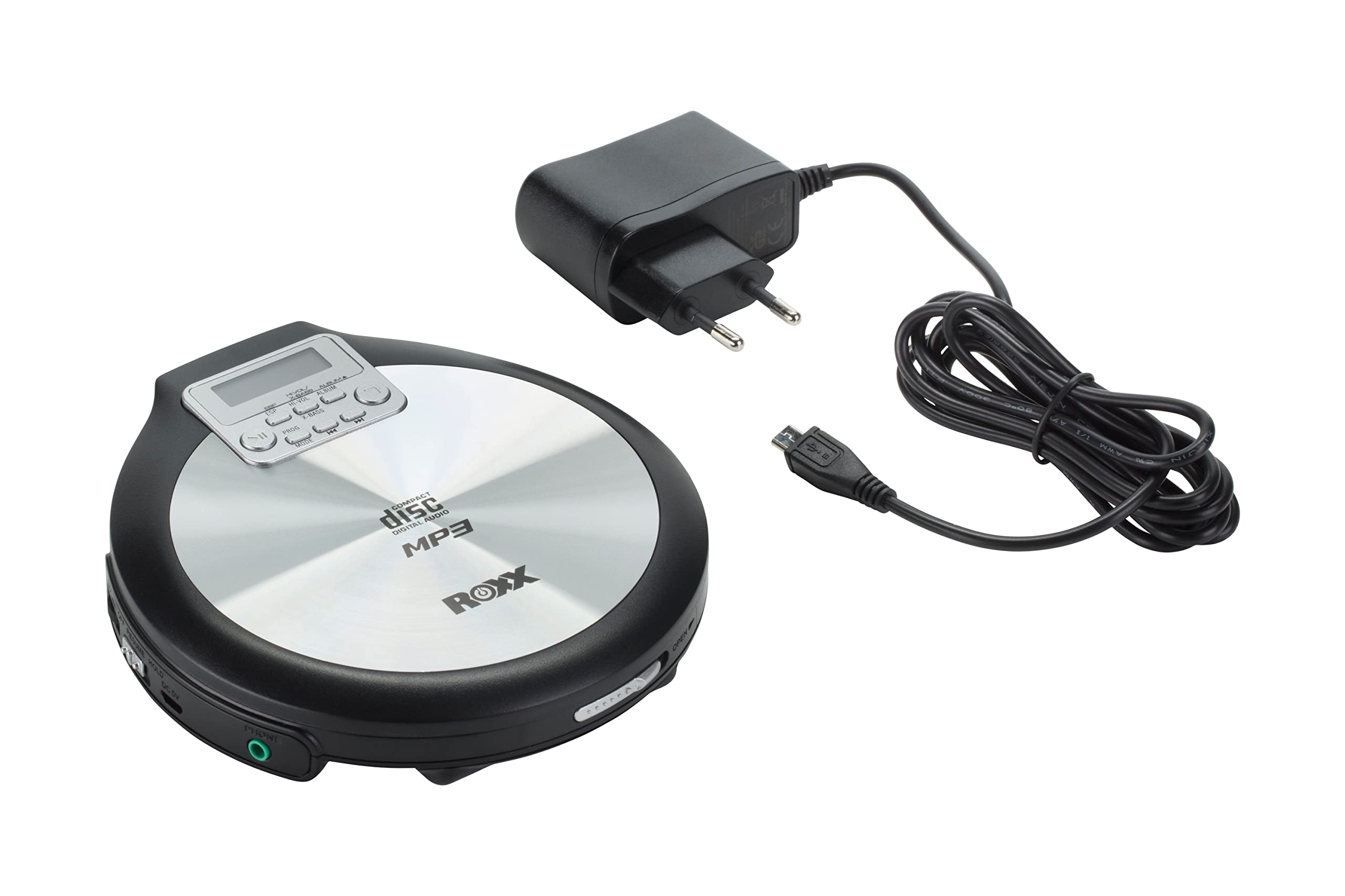Lecteur CD Portable Roxx PCD 600 CD, CD-R, CD-RW, MP3 Noir